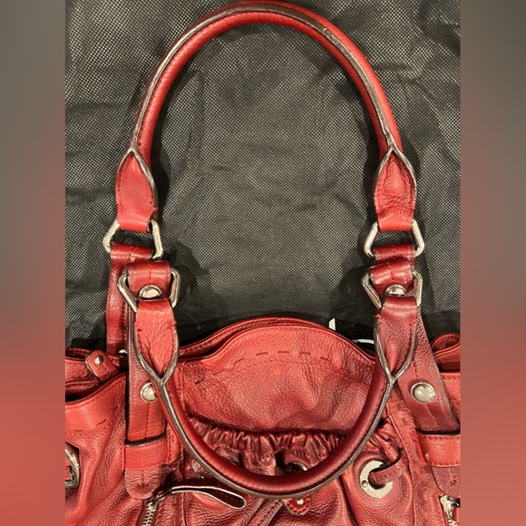 B Makowsky glove leather double handle handbag - Picture 5 of 15